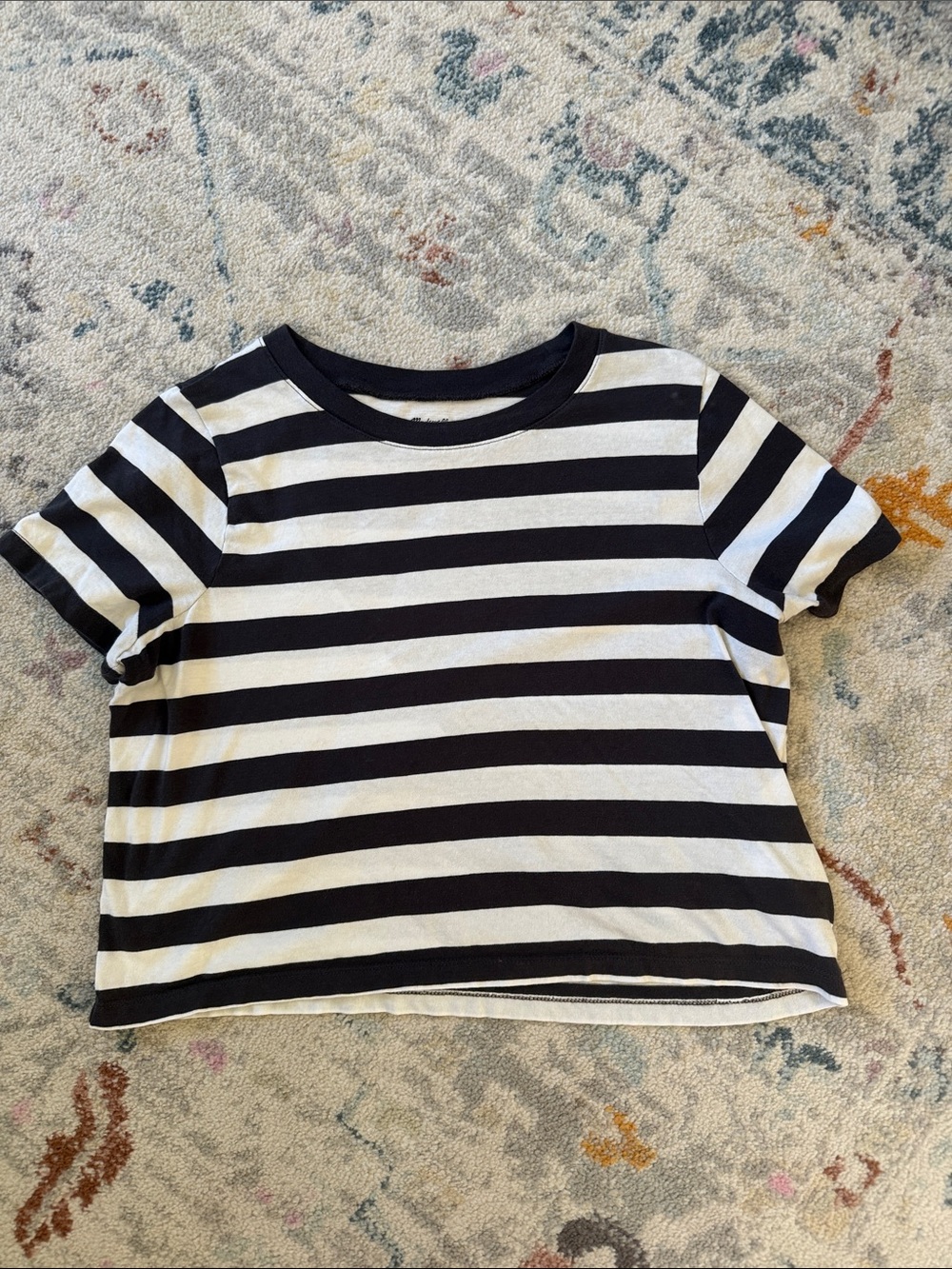 Madewell Navy and White Striped Kids Tee